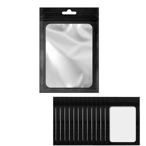 4x6 Black Matte Window Zip Seal Bags Smell Proof Packaging Zipper Resealable 25